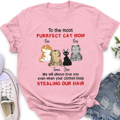 To The Most Purrfect Cat - Personalized Custom Women's T-shirt