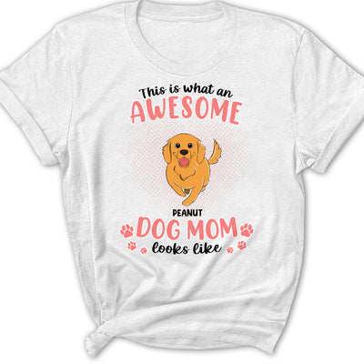 An Awesome Dog Mom Version 2 - Personalized Custom Women's T-shirt