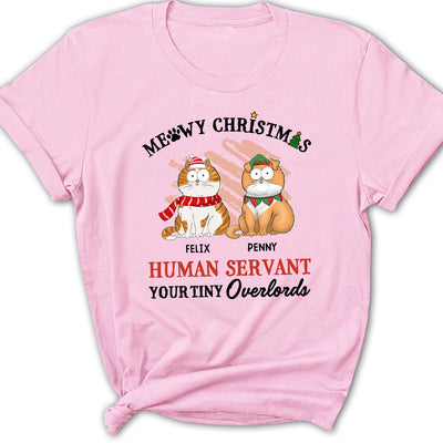 Meowy Christmas Human - Personalized Custom Women's T-shirt