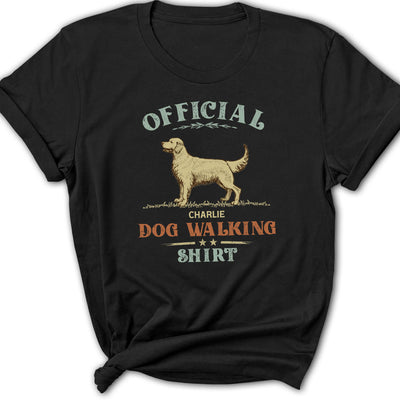 Dog Walking Shirt Vintage - Personalized Custom Women's T-shirt