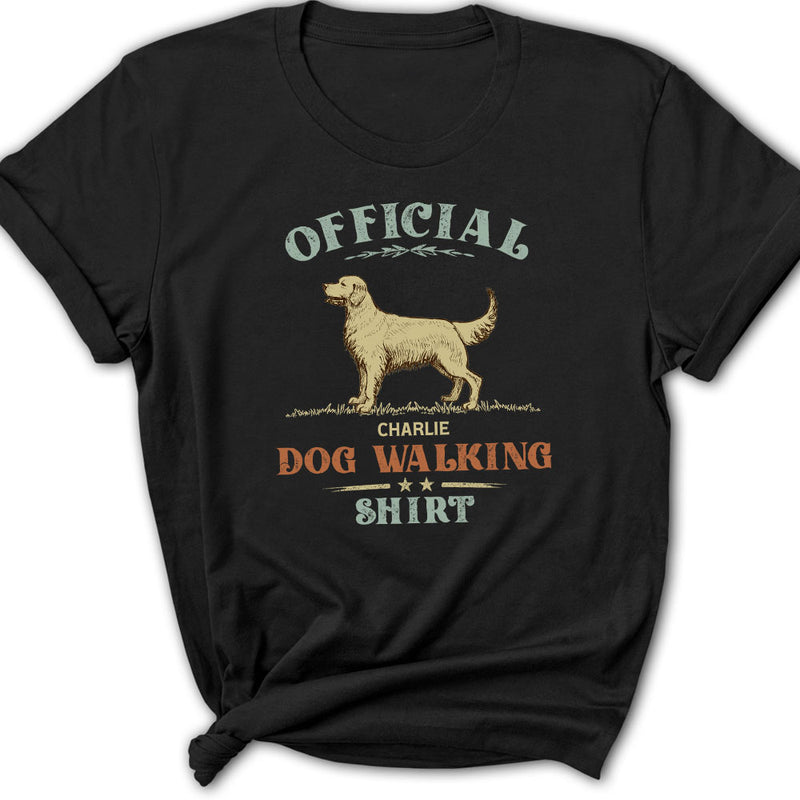 Dog Walking Shirt Vintage - Personalized Custom Women&