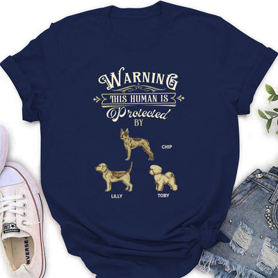 Warning Human - Personalized Custom Women's T-shirt