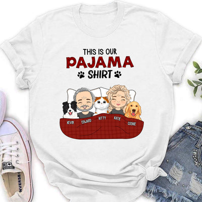 Pajama Shirt Version Couple - Personalized Custom Women's T-shirt