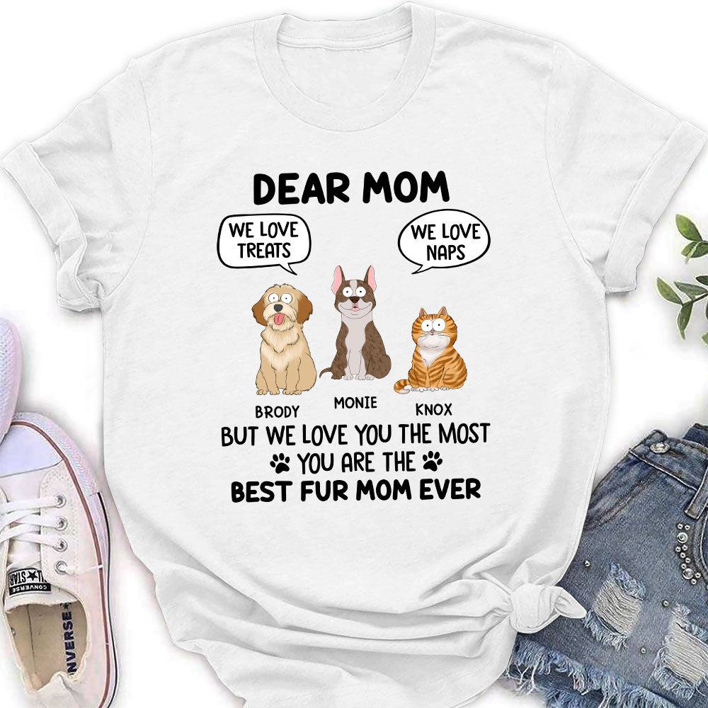 Best Fur Mom Ever - Personalized Custom Women's T-shirt