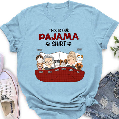 Pajama Shirt Version Couple - Personalized Custom Women's T-shirt