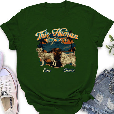 Belongs To Dog Vintage - Personalized Custom Women's T-shirt