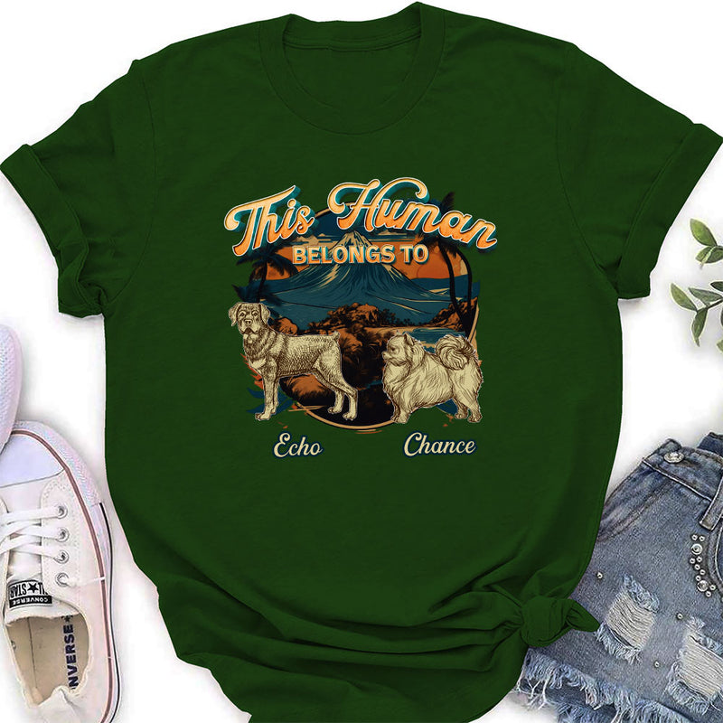 Belongs To Dog Vintage - Personalized Custom Women&