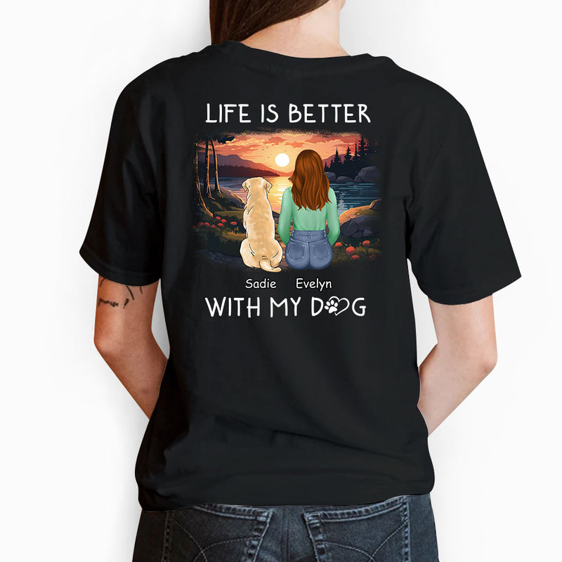 Better With Dogs - Personalized Custom Premium T-shirt