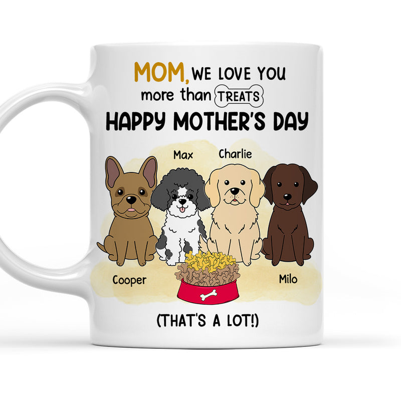 We Love You More Than Treats - Personalized Custom Coffee Mug