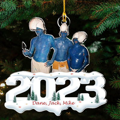 Custom Photo Friends, Colleagues - Joy of Christmas 2023 - Personalized Custom Acrylic Ornament