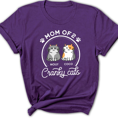 Mom Of Cranky Cat - Personalized Custom Women's T-shirt