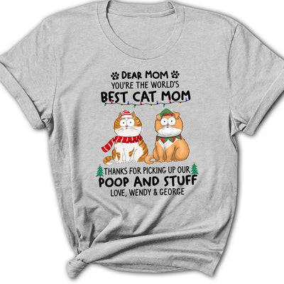 Dear Mom Cat Funny - Personalized Custom Women's T-shirt