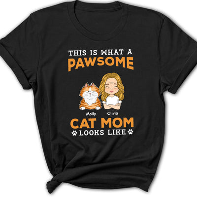 Pawsome Dad Looks Like - Personalized Custom Women's T-shirt