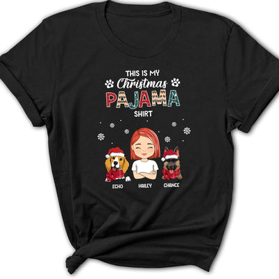 Christmas Pajama Shirt - Personalized Custom Women's T-shirt