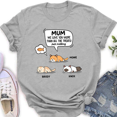 Cat Just Kidding - Personalized Custom Women's T-shirt
