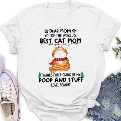 Dear Mom Cat Funny - Personalized Custom Women's T-shirt