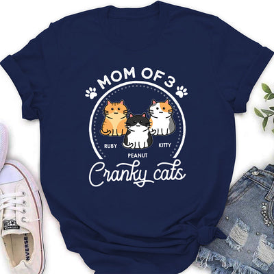 Mom Of Cranky Cat - Personalized Custom Women's T-shirt