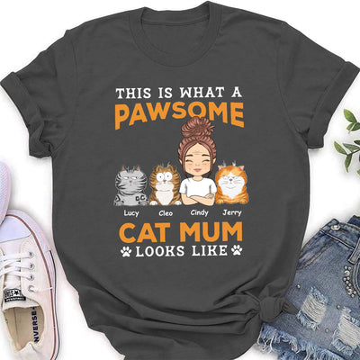 Pawsome Dad Looks Like - Personalized Custom Women's T-shirt