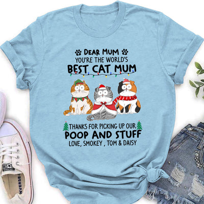 Dear Mom Cat Funny - Personalized Custom Women's T-shirt