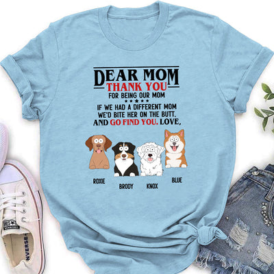 Thank You For Being My Mom - Personalized Custom Women's T-shirt