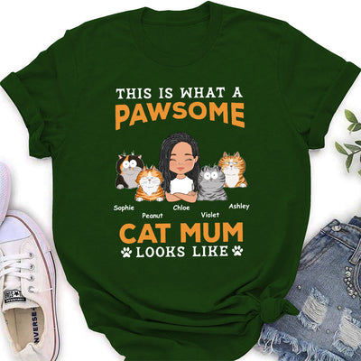 Pawsome Dad Looks Like - Personalized Custom Women's T-shirt