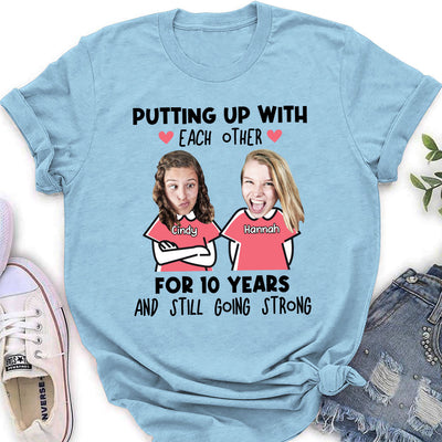 Couple Putting Up With - Personalized Custom Women's T-shirt
