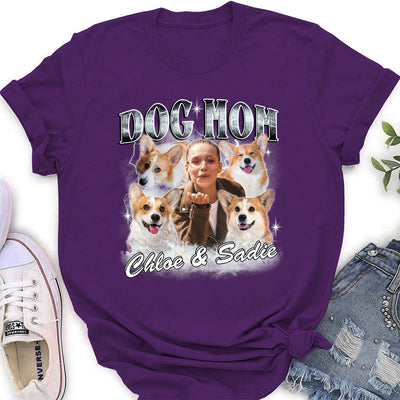 Dog Mom Dad Vintage - Personalized Custom Women's T-shirt