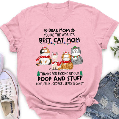 Dear Mom Cat Funny - Personalized Custom Women's T-shirt