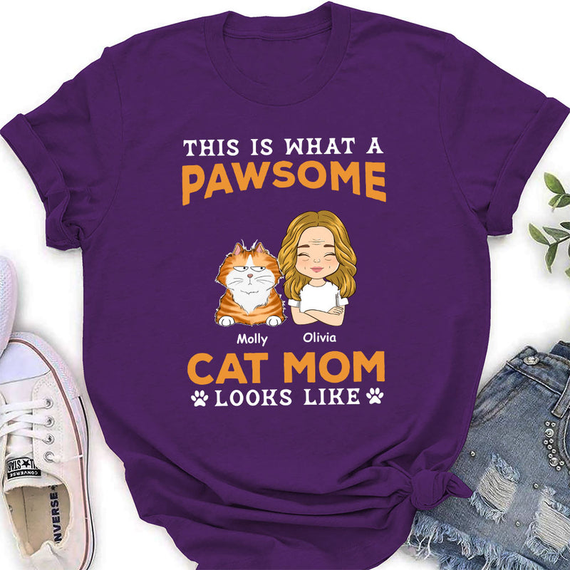 Pawsome Dad Looks Like - Personalized Custom Women&