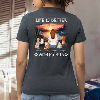 Better With Pets - Personalized Custom Women's T-shirt