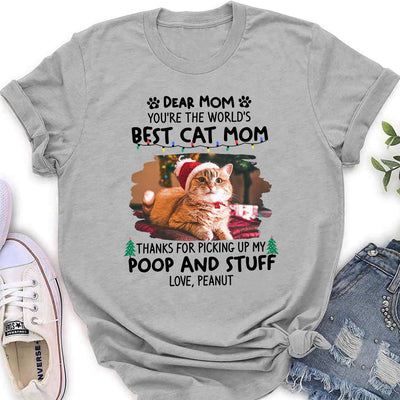 Dear Mom Cat Funny - Personalized Custom Women's T-shirt