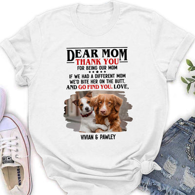 Thank You For Being My Mom - Personalized Custom Women's T-shirt