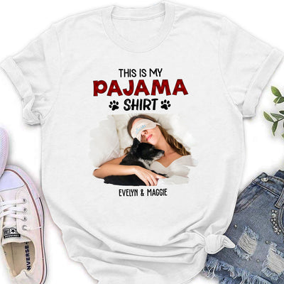 Sleeping Pajama Shirt Photo - Personalized Custom Women's T-shirt