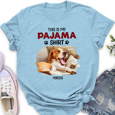 Sleeping Pajama Shirt Photo - Personalized Custom Women's T-shirt