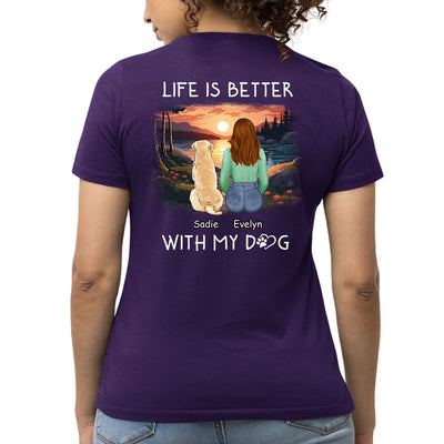 Better With Dogs - Personalized Custom Women's T-shirt