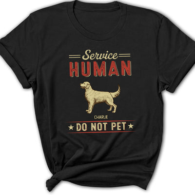 Dog Service Human Vintage - Personalized Custom Women's T-shirt