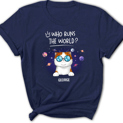 Who Runs The World? - Personalized Custom Women's T-shirt