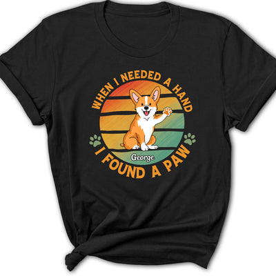 I Found A Paw - Personalized Custom Women's T-shirt