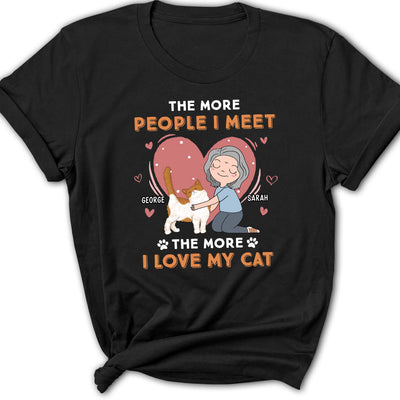 I Love My Cat - Personalized Custom Women's T-shirt