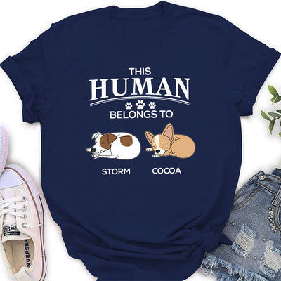 Belongs To My Furbaby - Personalized Custom Women's T-shirt