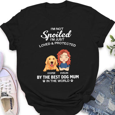 Loved And Protected - Personalized Custom Women's T-shirt