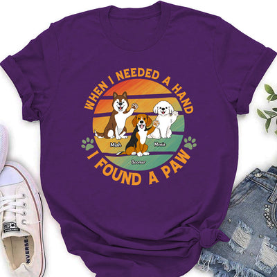 I Found A Paw - Personalized Custom Women's T-shirt