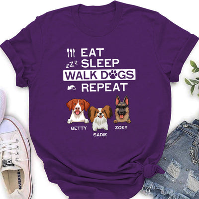 Eat Sleep Walk - Personalized Custom Women's T-shirt