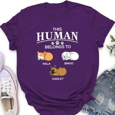 Belongs To My Furbaby - Personalized Custom Women's T-shirt