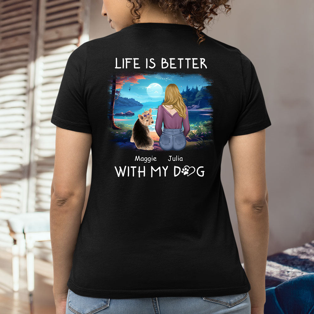 Better With Dogs - Personalized Custom Women's T-shirt