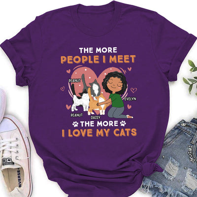 I Love My Cat - Personalized Custom Women's T-shirt