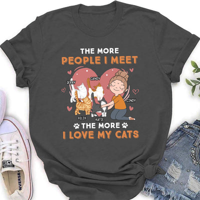 I Love My Cat - Personalized Custom Women's T-shirt