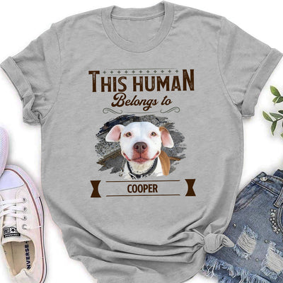 Belongs To Dog - Personalized Custom Women's T-shirt