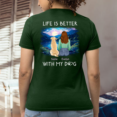 Better With Dogs - Personalized Custom Women's T-shirt