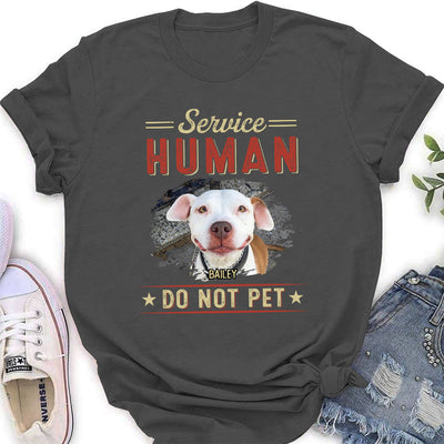 Dog Service Human Vintage - Personalized Custom Women's T-shirt